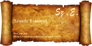 Szerb Edmond névjegykártya