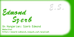 edmond szerb business card